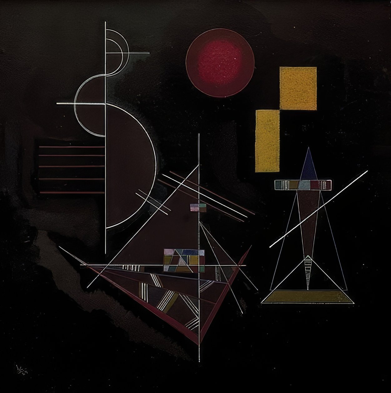 Kevyt raskaassa (kevyt zwaarissa). 1929 tekijältä Wassily Kandinsky