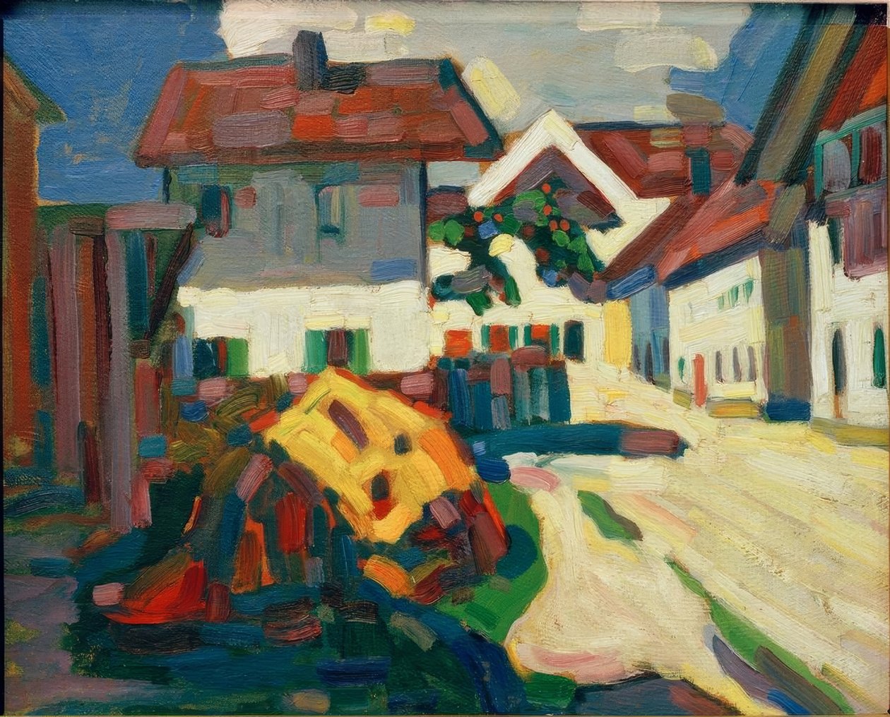 Murnau – Häusergruppe tekijältä Wassily Kandinsky