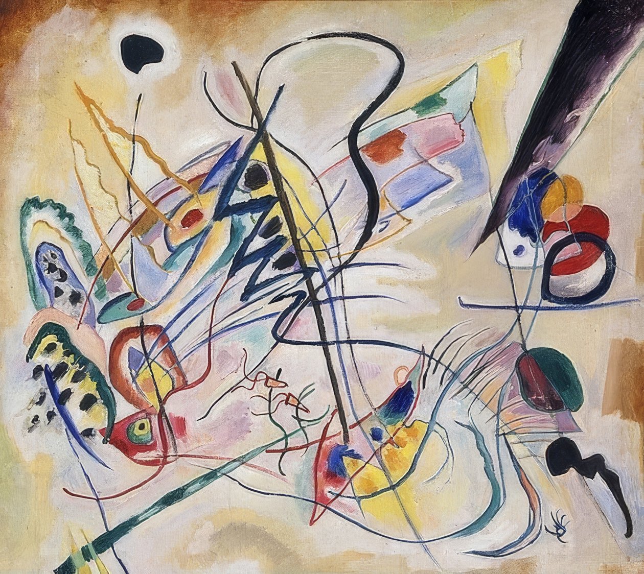 Alkusoitto, Violet Wedge. 1919 tekijältä Wassily Kandinsky