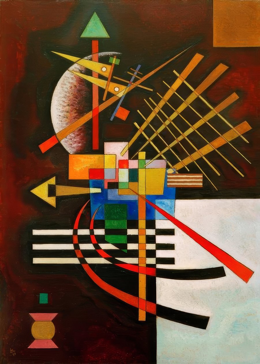 Ylhäällä ja vasemmalla tekijältä Wassily Kandinsky