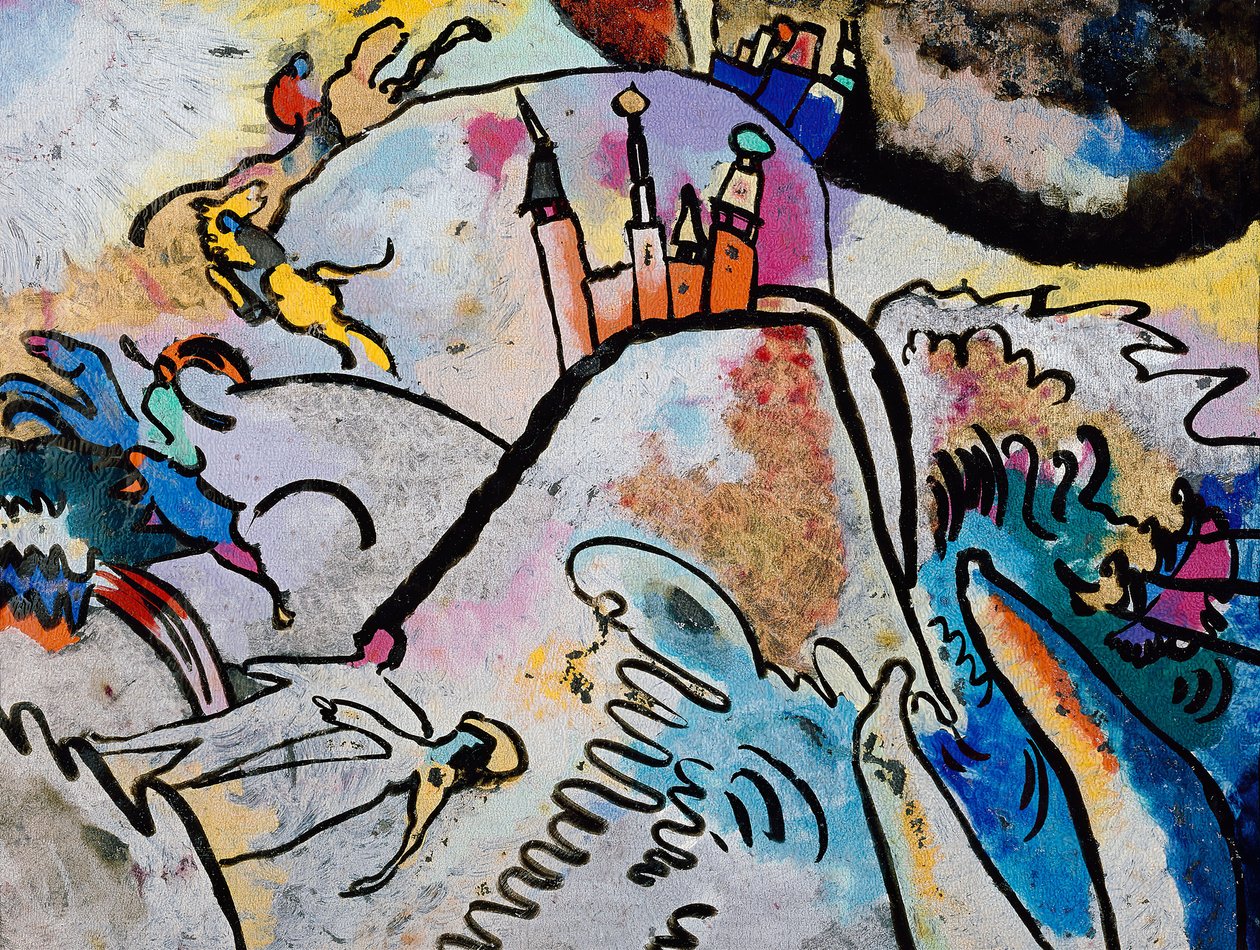 Maalaus auringon kanssa, 1911. tekijältä Wassily Kandinsky