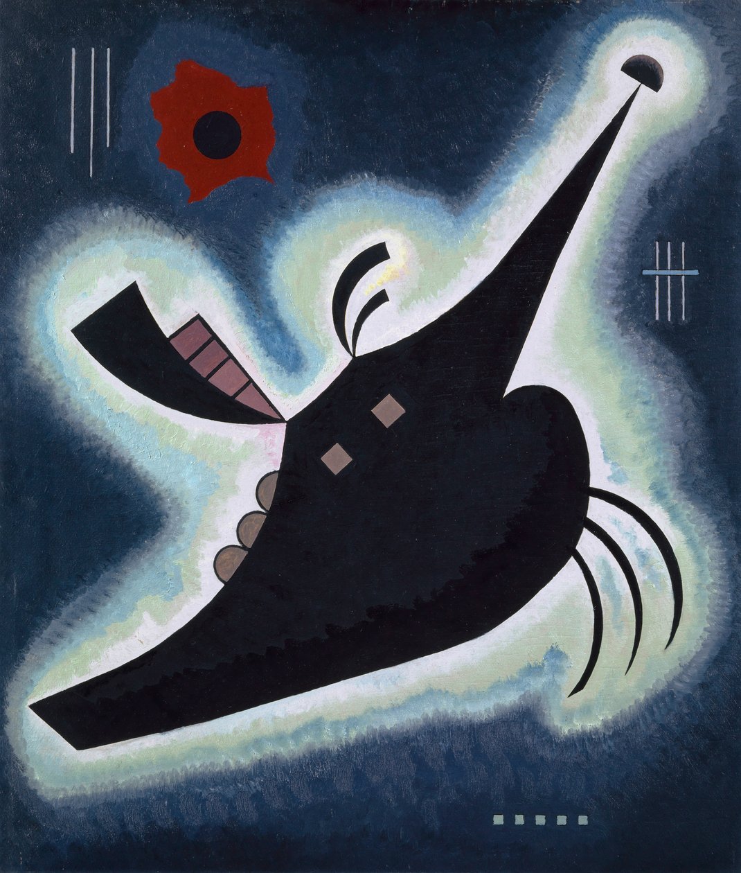 Terävä musta, 1931. tekijältä Wassily Kandinsky