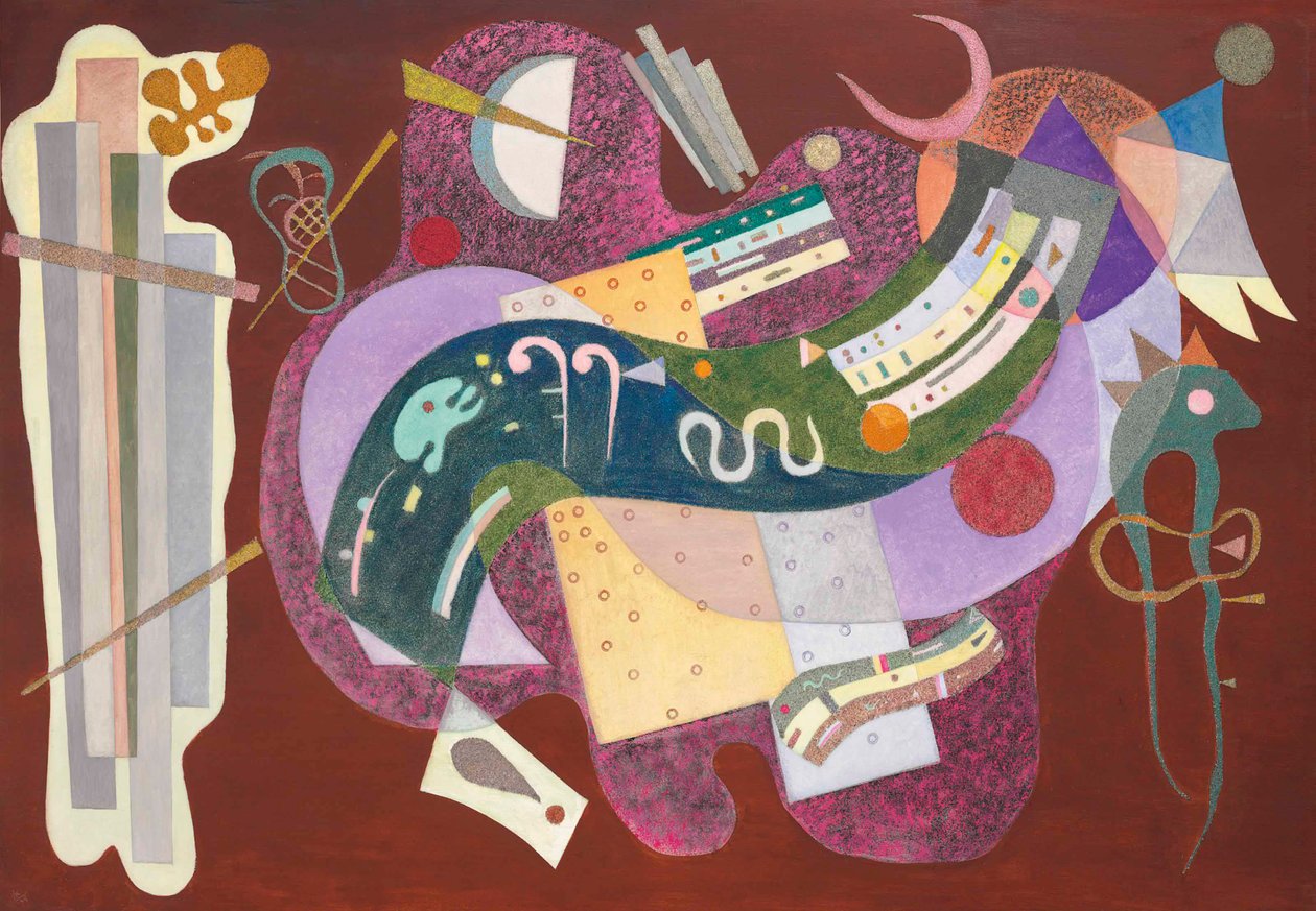 Jäykkä ja kaareva, 1935. tekijältä Wassily Kandinsky