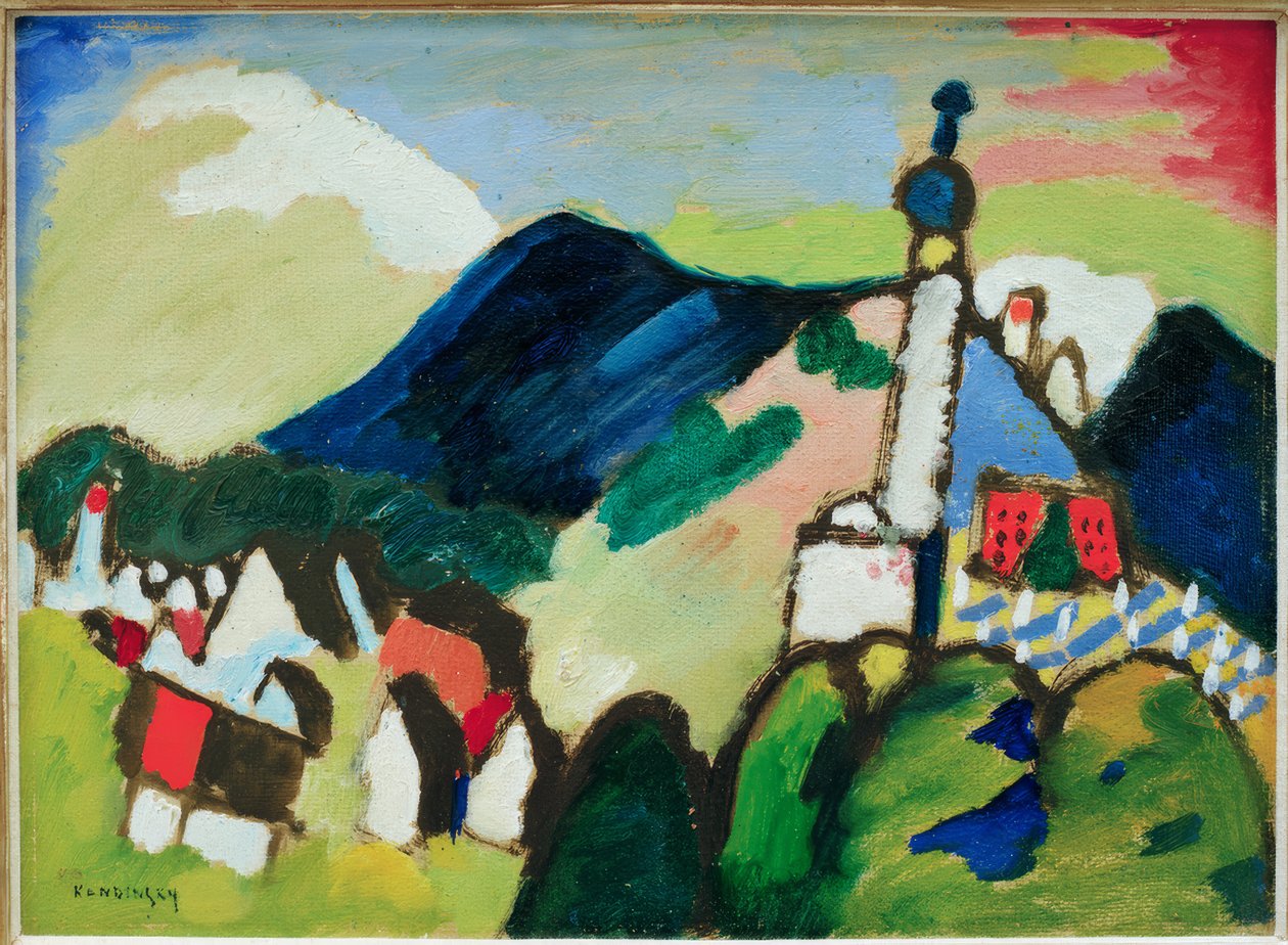 Studie für Murnau mit Kirche II tekijältä Wassily Kandinsky