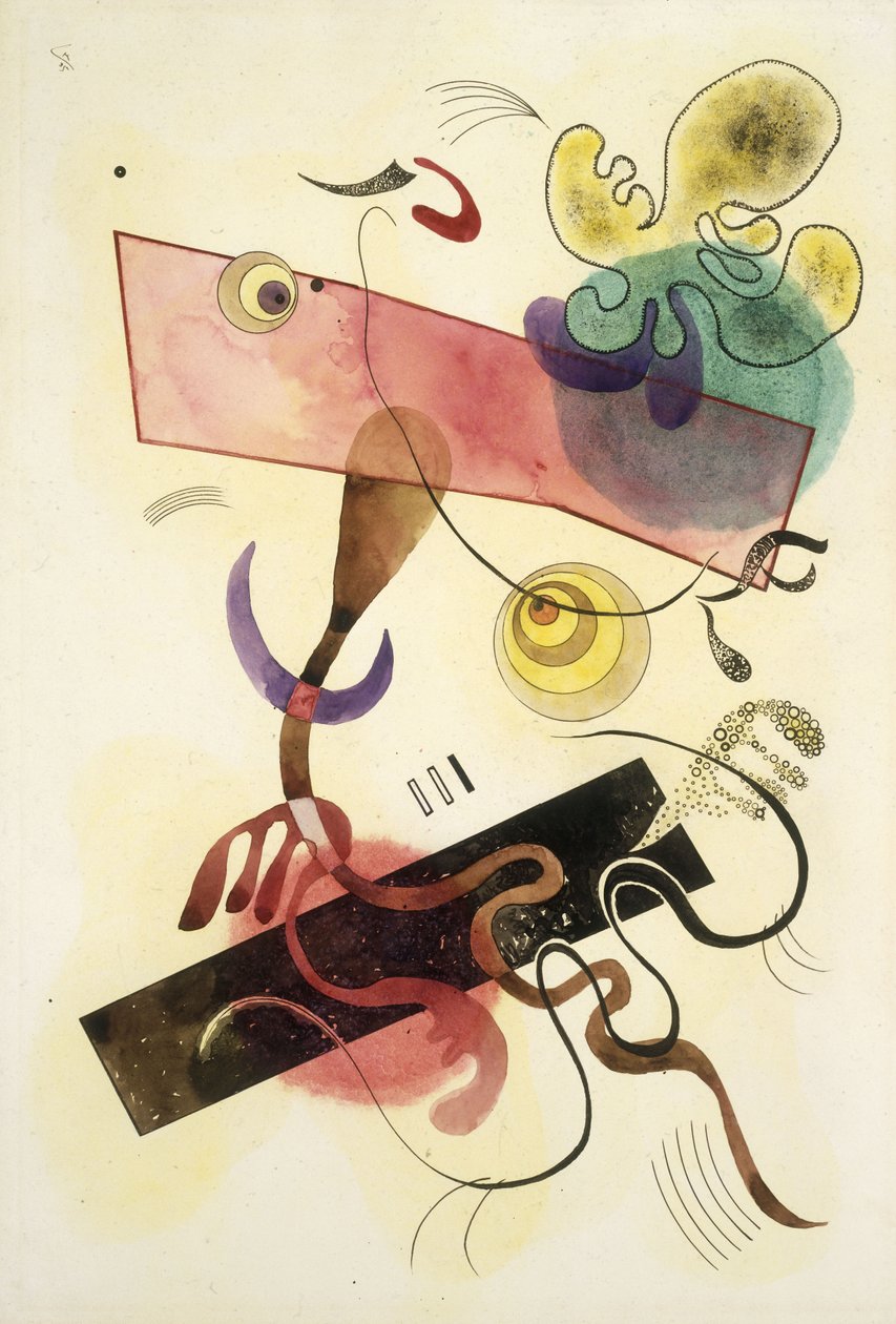 Täplät: Vihreä ja Pinkki tekijältä Wassily Kandinsky