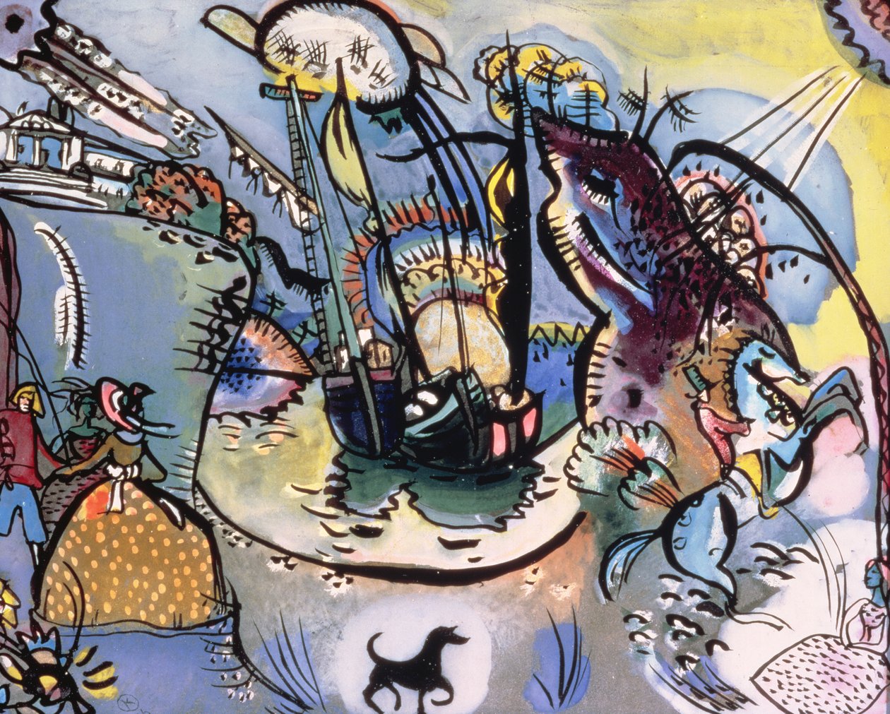 Satama, 1916 tekijältä Wassily Kandinsky