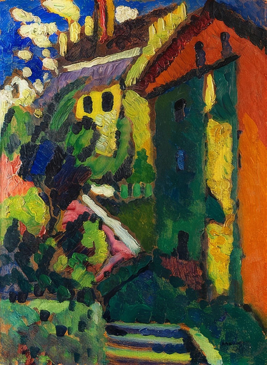 Portaat linnaan (Murnau). 1909 tekijältä Wassily Kandinsky