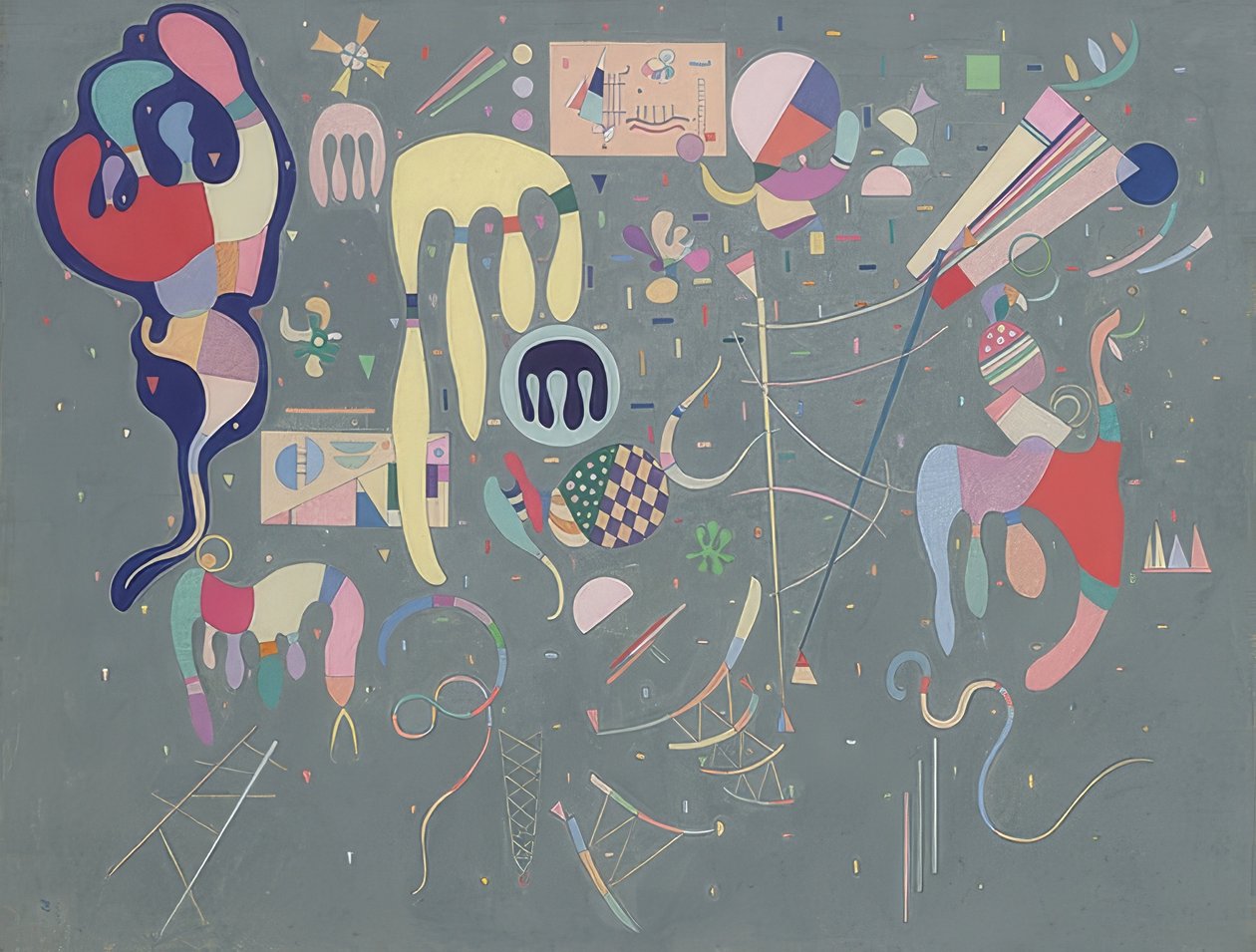 Erilaisia ​​toimia (Actions variées). 1941 tekijältä Wassily Kandinsky
