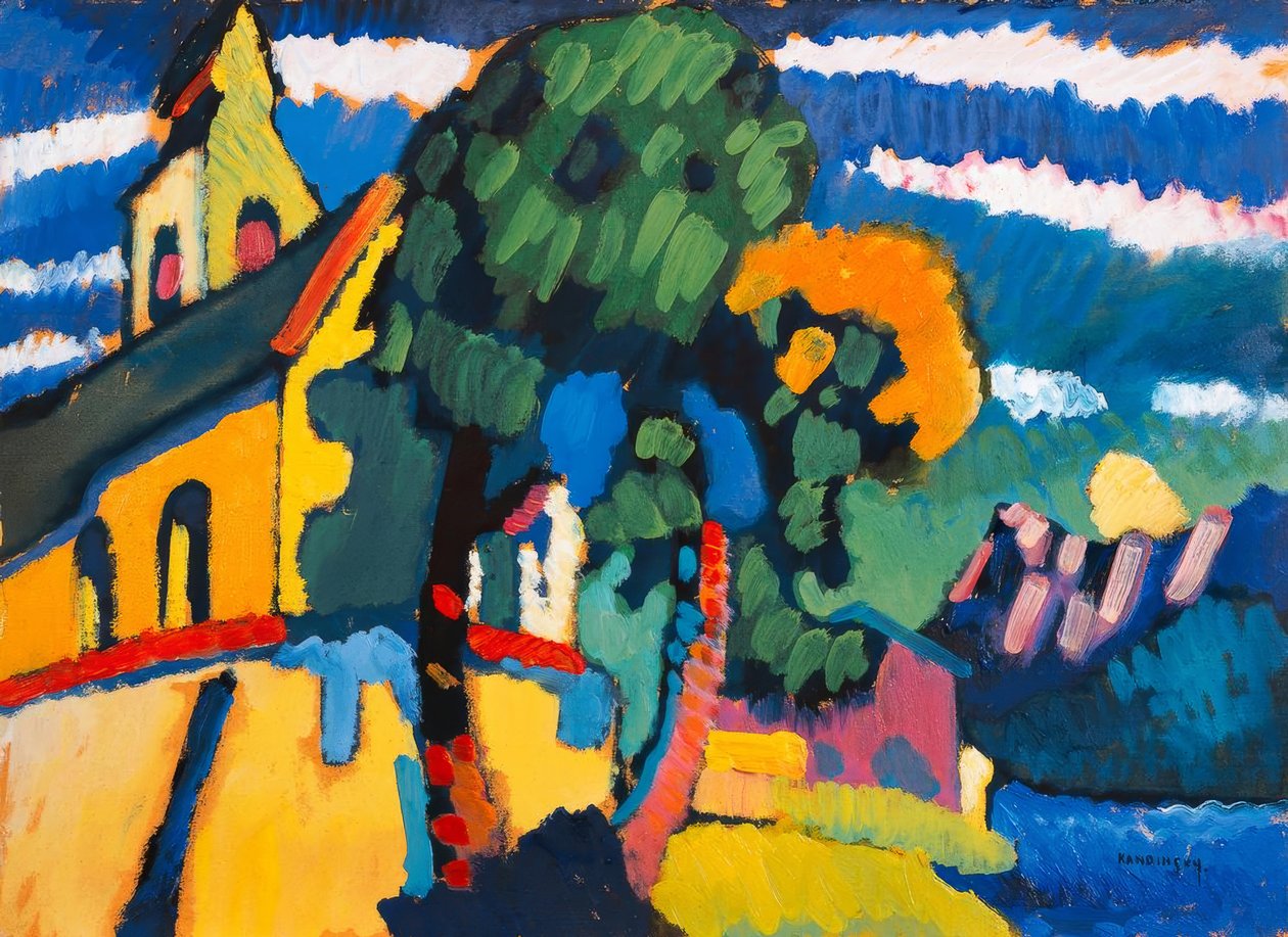 Riegseen kyläkirkko tekijältä Wassily Kandinsky