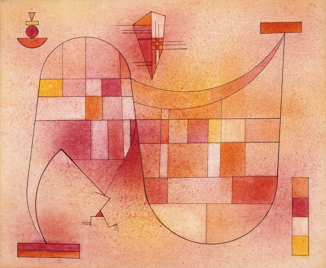 Keltainen vaaleanpunainen; Gelb Rosa tekijältä Wassily Kandinsky