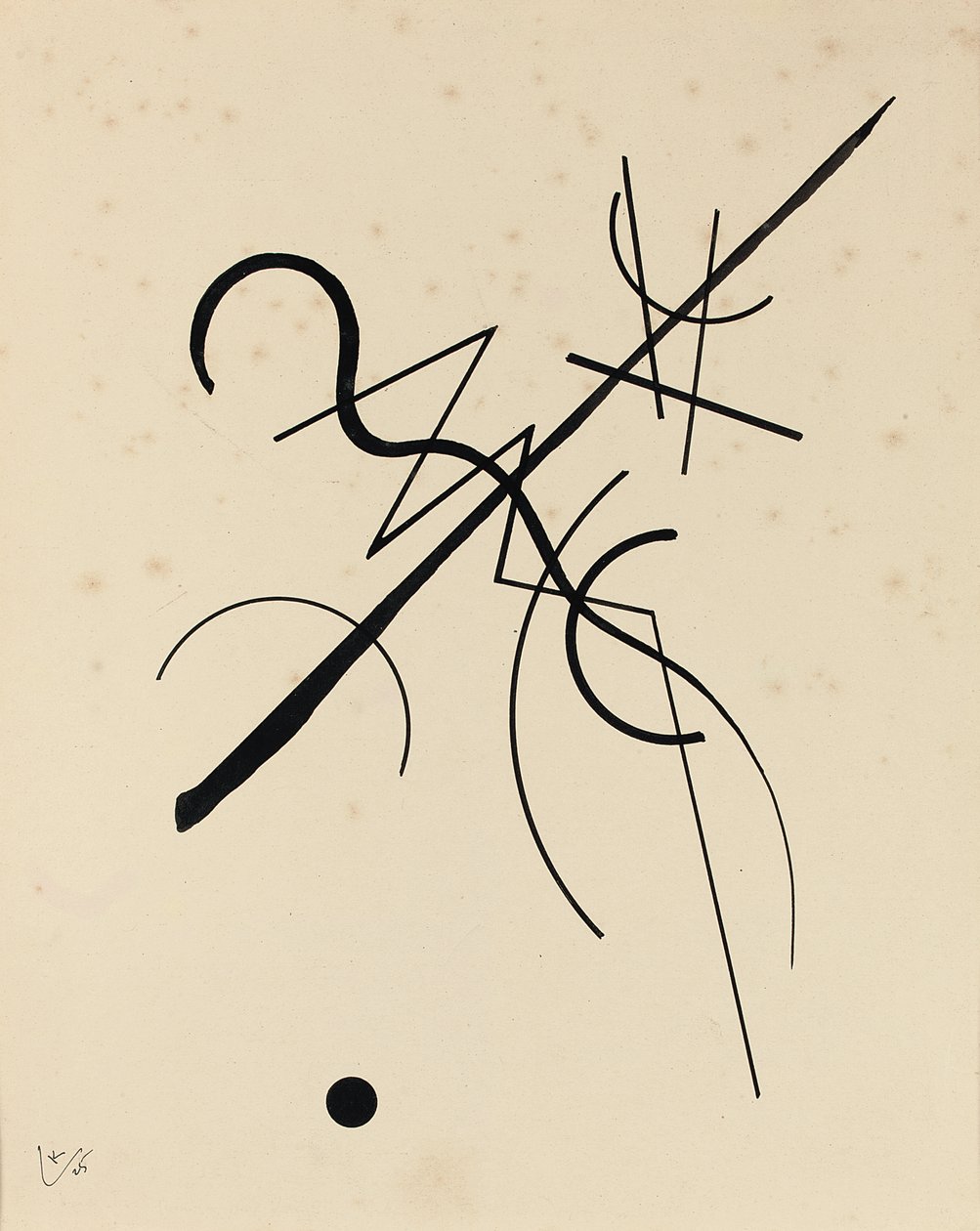 Piirustus pisteestä ja viivasta pintaan tekijältä Wassily Kandinsky