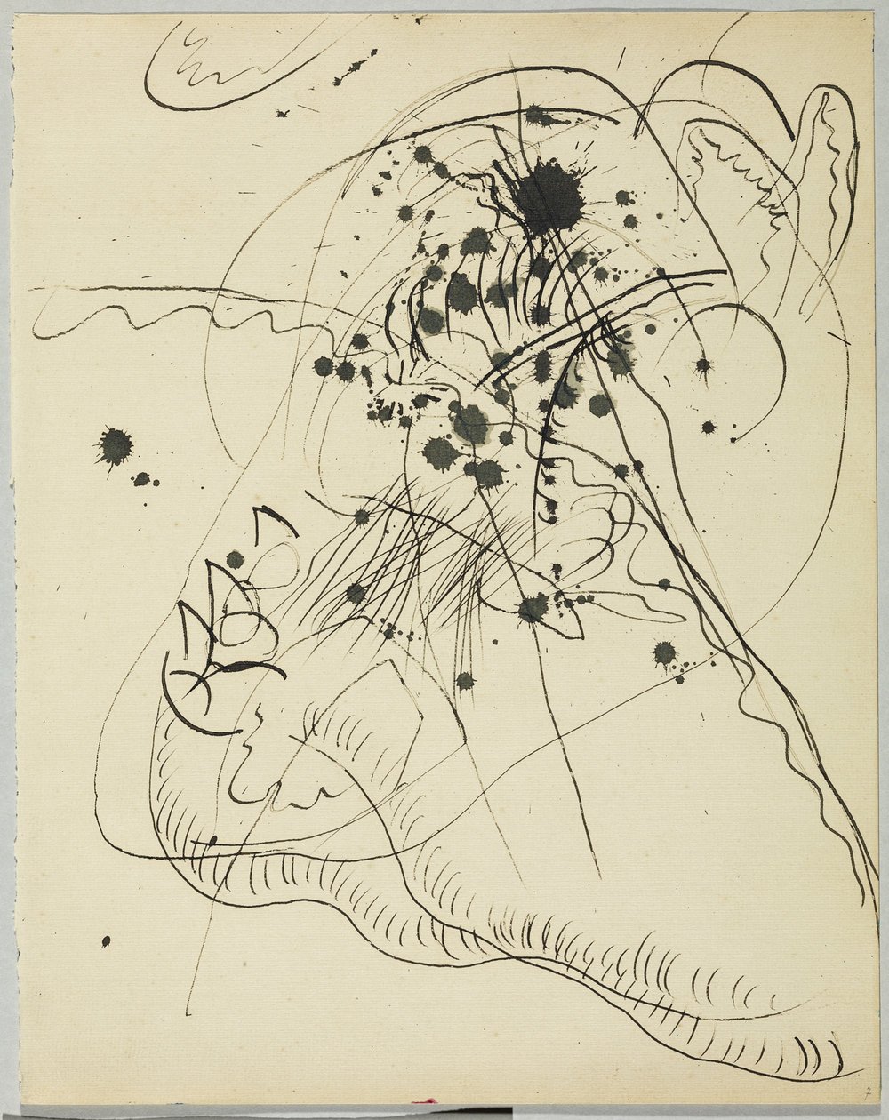 Piirustus "Blue Spotin" jälkeen tekijältä Wassily Kandinsky