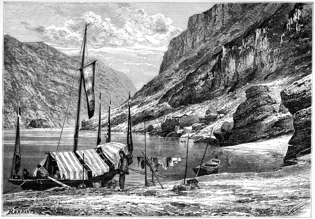 Yangtse-Kiang, Kiina, 1895. tekijältä Weber