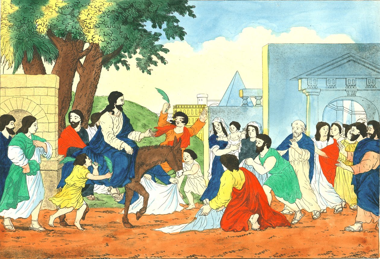 Kristuksen tulo Jerusalemiin, 1800-luku tekijältä Weenix