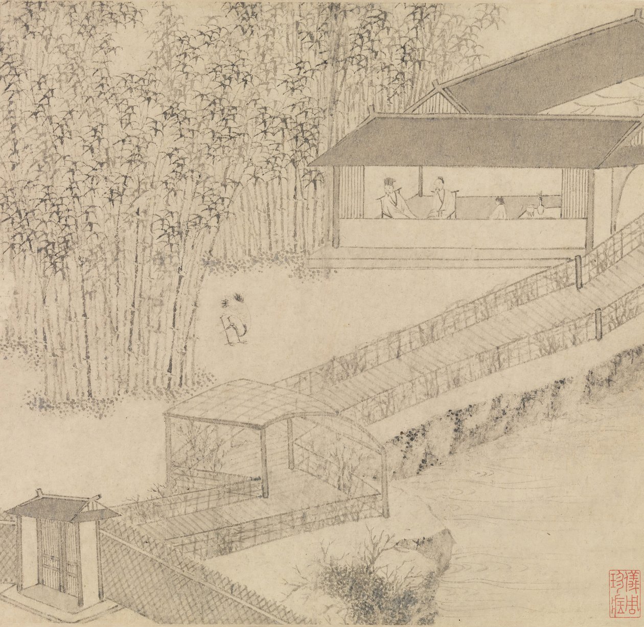 Epäpätevän hallinnon puutarha, 1551. tekijältä Wen Zhengming