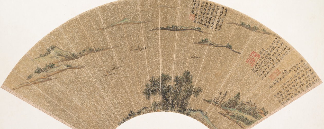 Näkymä Tai-järvelle, päivätty 1543. tekijältä Wen Zhengming