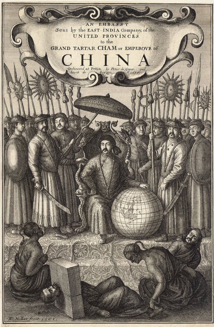 Jan Nieuhoff. Suurlähetystö Itä-Intian yhtiöstä Kiinan keisariin. Tila 1 tekijältä Wenceslaus Hollar