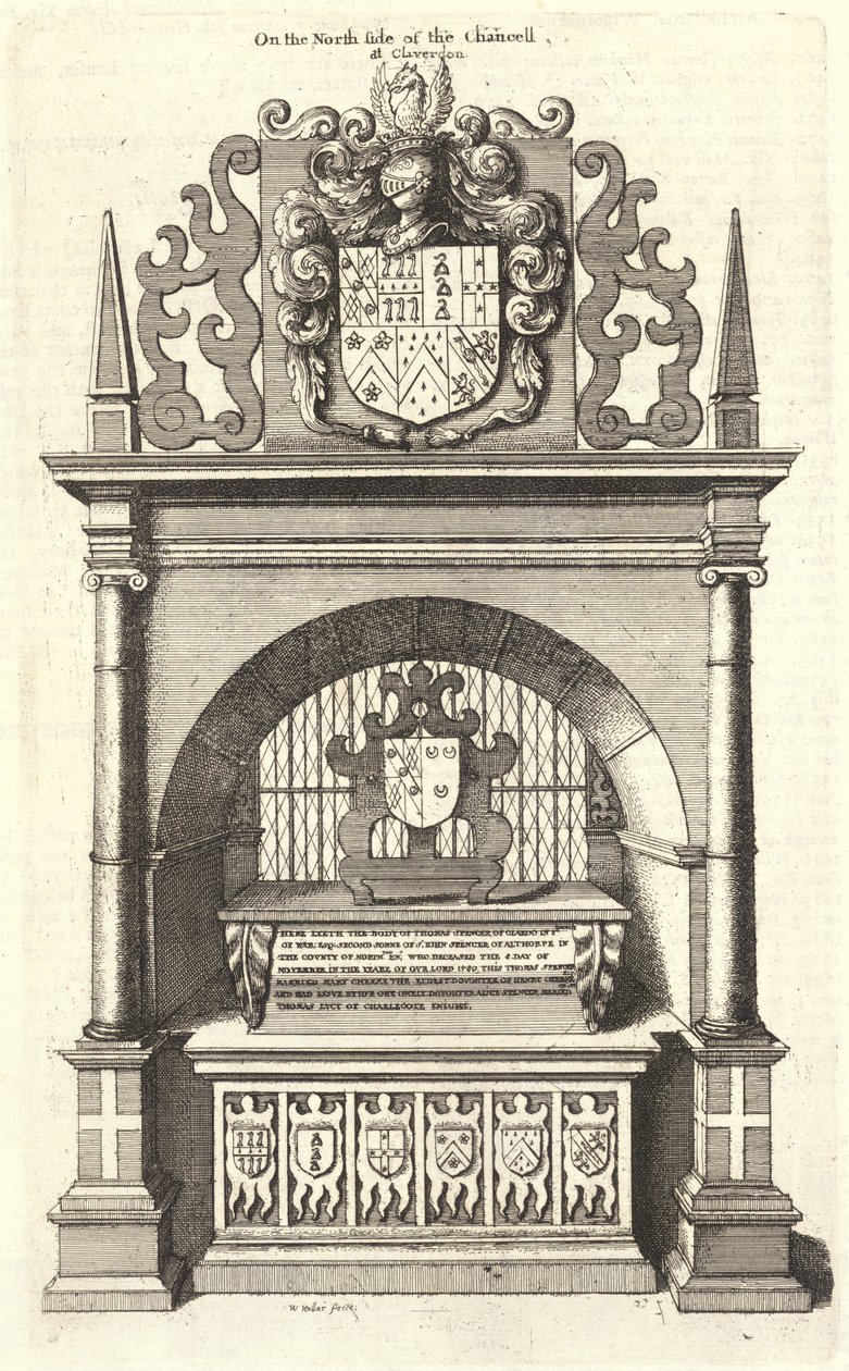 Spencer (monumentti) tekijältä Wenceslaus Hollar