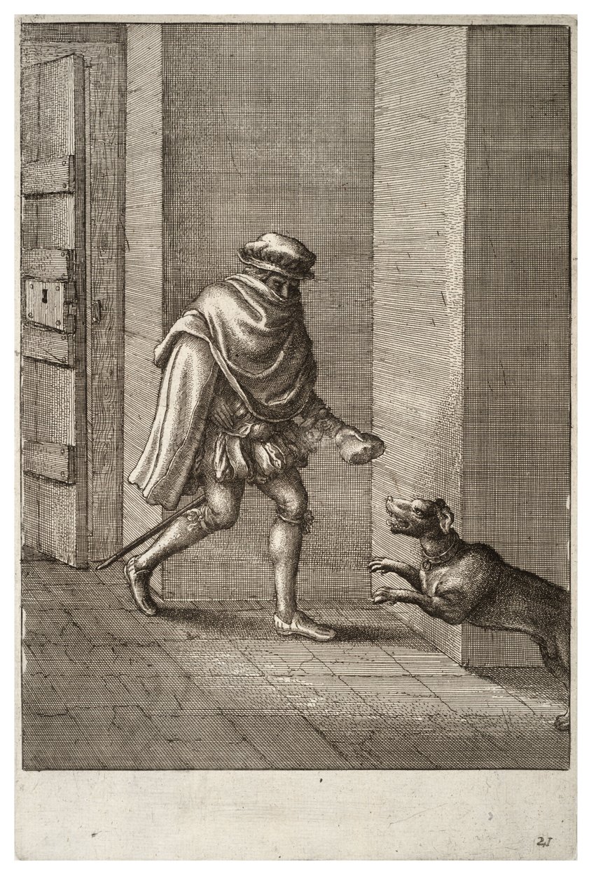 Koira ja varas tekijältä Wenceslaus Hollar