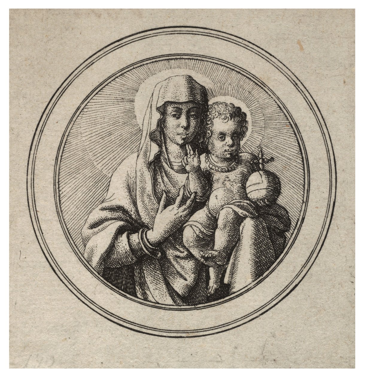 Neitsyt ja lapsi tekijältä Wenceslaus Hollar