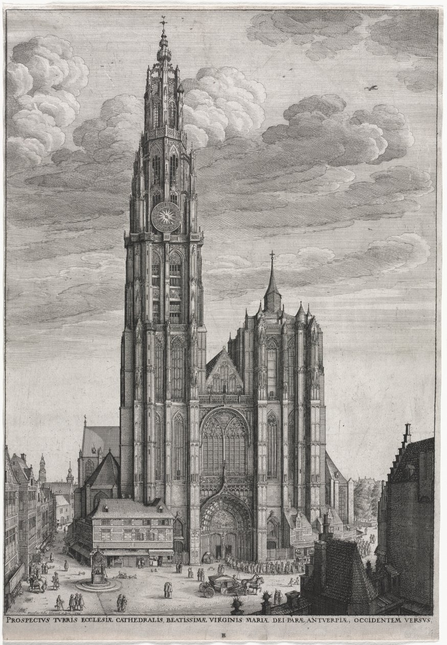 Antwerpenin katedraali, 1649. tekijältä Wenceslaus Hollar