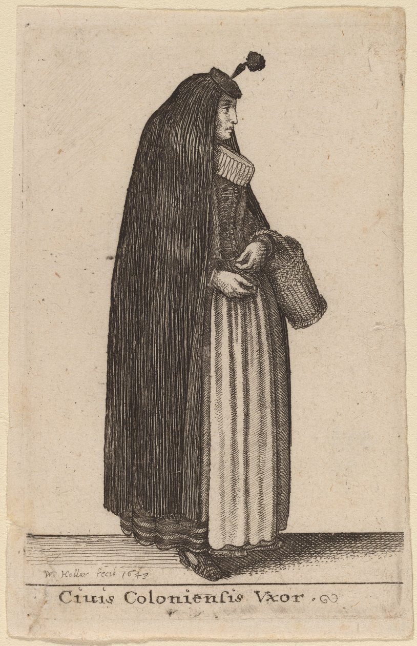 Siirtomaiden vaimo tekijältä Wenceslaus Hollar