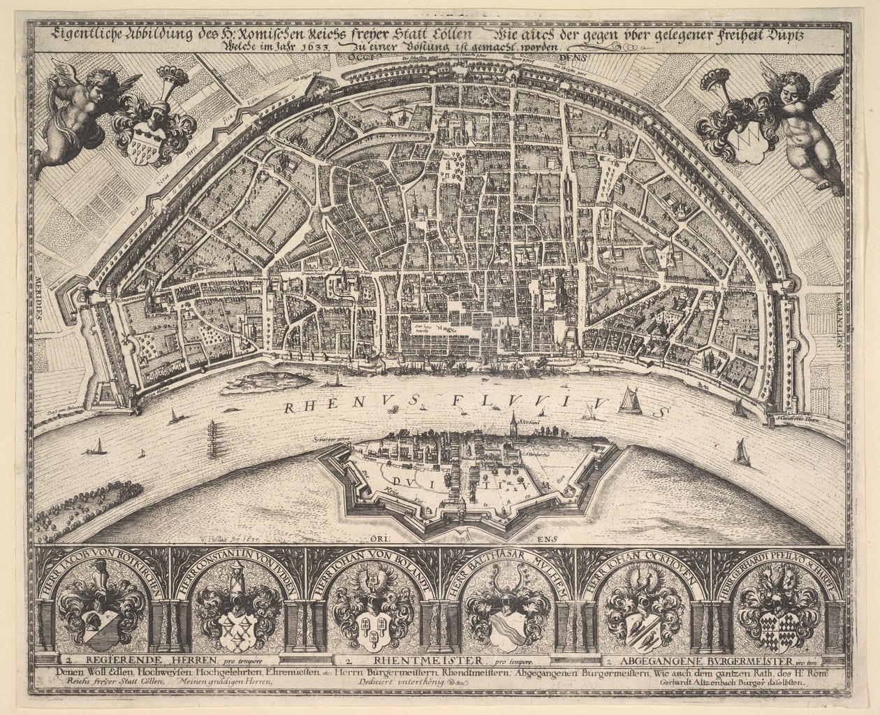 Köln ja Deutz, 1635. tekijältä Wenceslaus Hollar