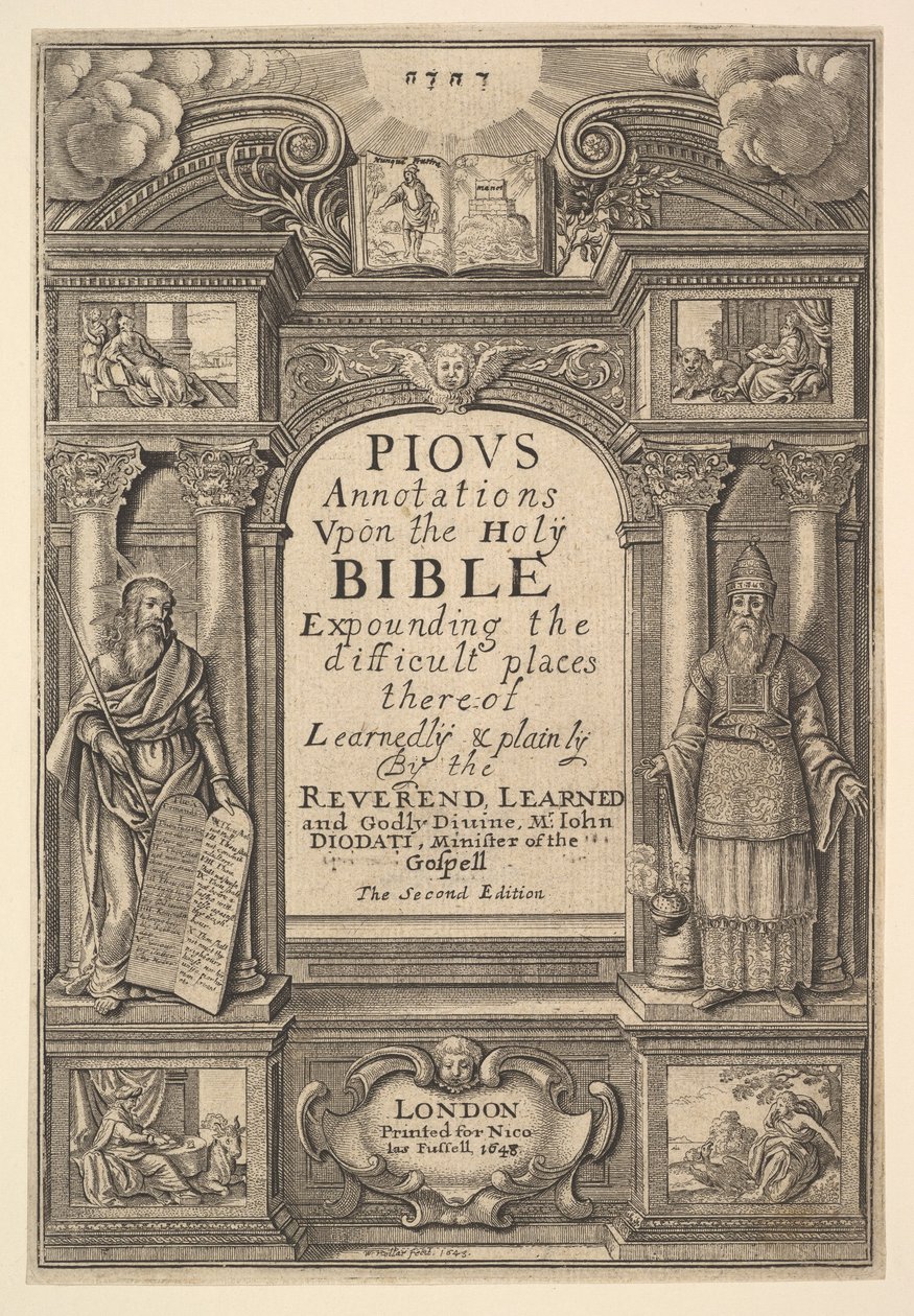 Diodati. Hurskaat huomautukset, 1648. tekijältä Wenceslaus Hollar