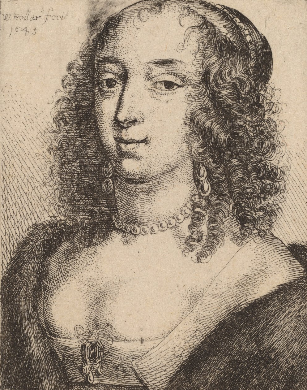 Lennoxin herttuatar, 1645. tekijältä Wenceslaus Hollar