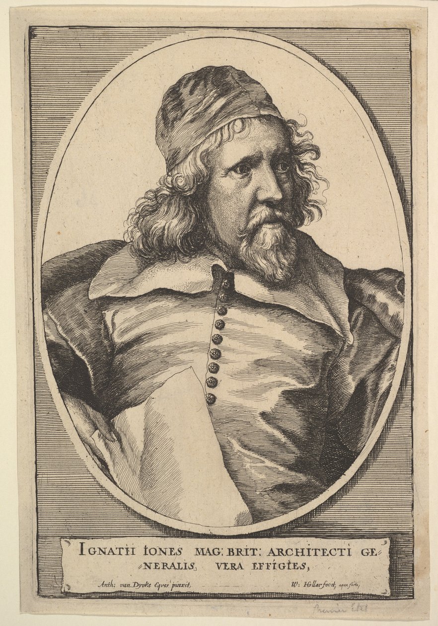 Inigo Jones, 1655. tekijältä Wenceslaus Hollar