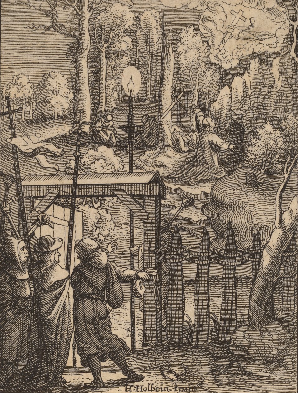 Jeesus Öljymäellä. tekijältä Wenceslaus Hollar
