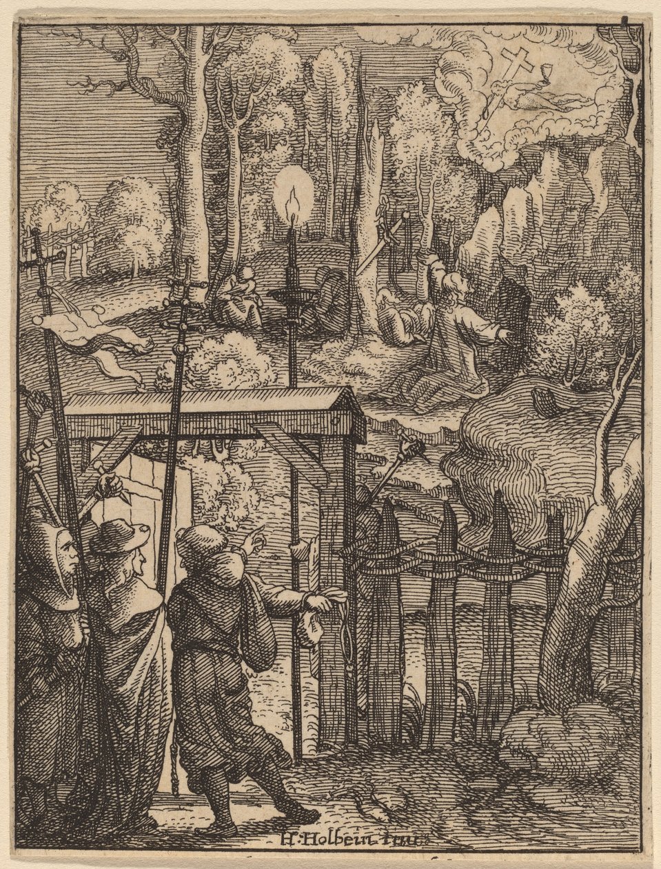 Jeesus Öljymäellä tekijältä Wenceslaus Hollar