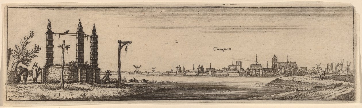 Taistelu, noin 1632. tekijältä Wenceslaus Hollar