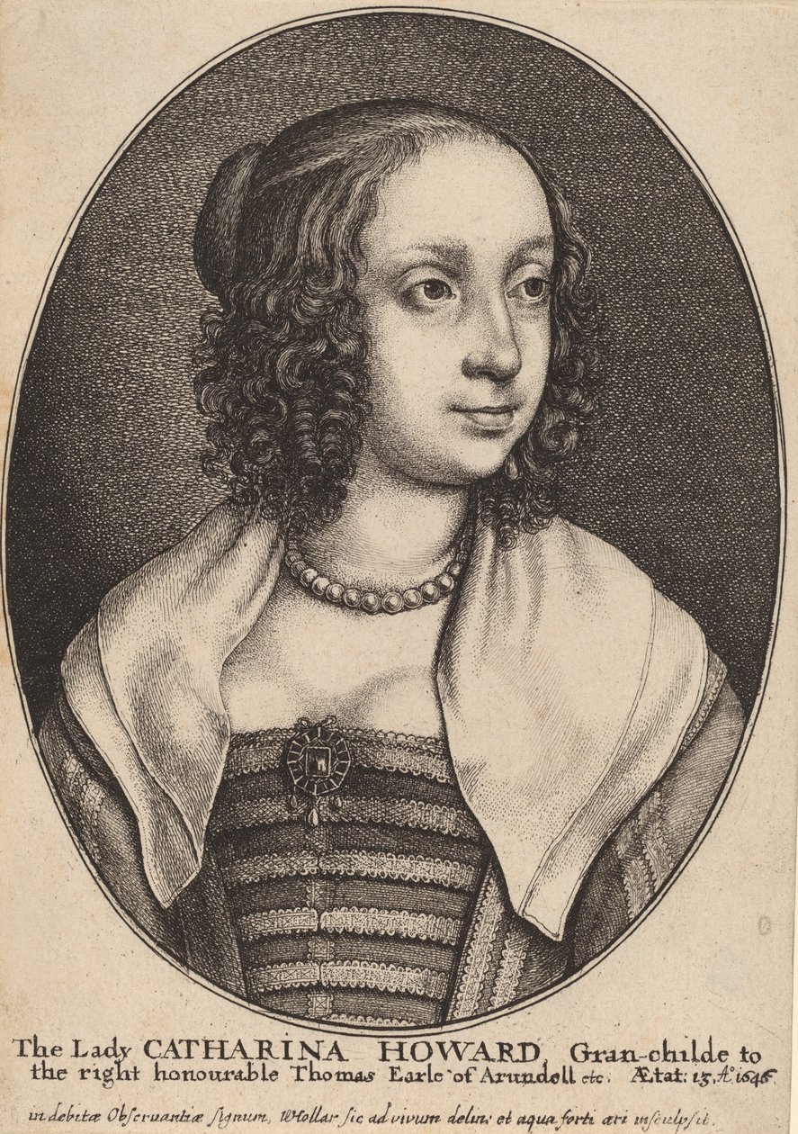 Lady Catherine Howard. tekijältä Wenceslaus Hollar