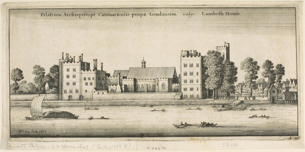 Lambeth Palace joelta tekijältä Wenceslaus Hollar