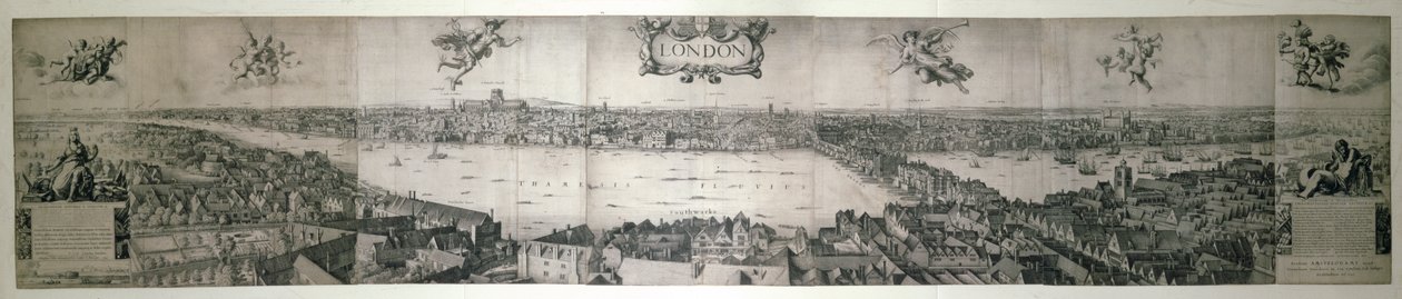 Lontoo, 1647 (kuparilevy) tekijältä Wenceslaus Hollar