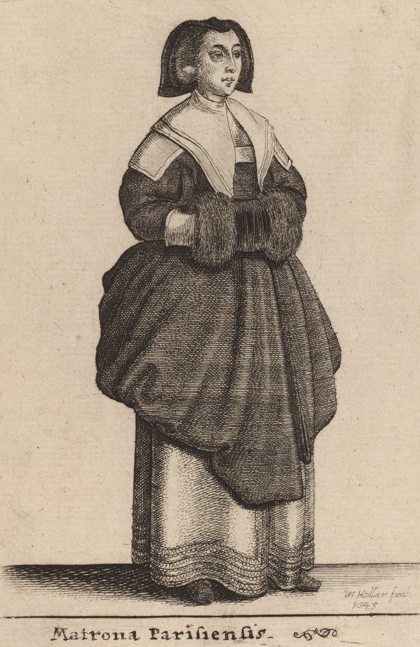 Pariisin emäntä, 1643. tekijältä Wenceslaus Hollar