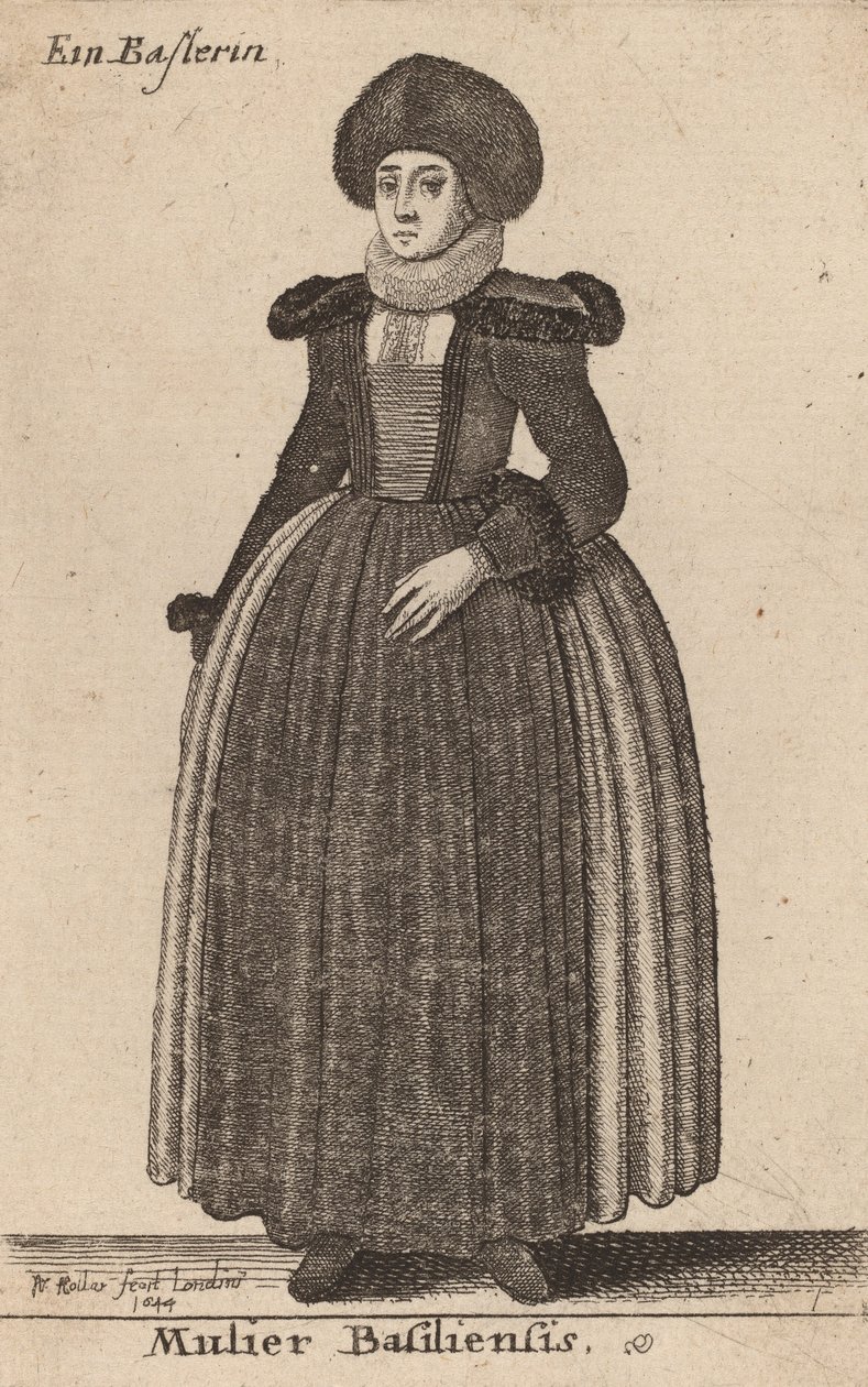 Baselin nainen, 1644. tekijältä Wenceslaus Hollar