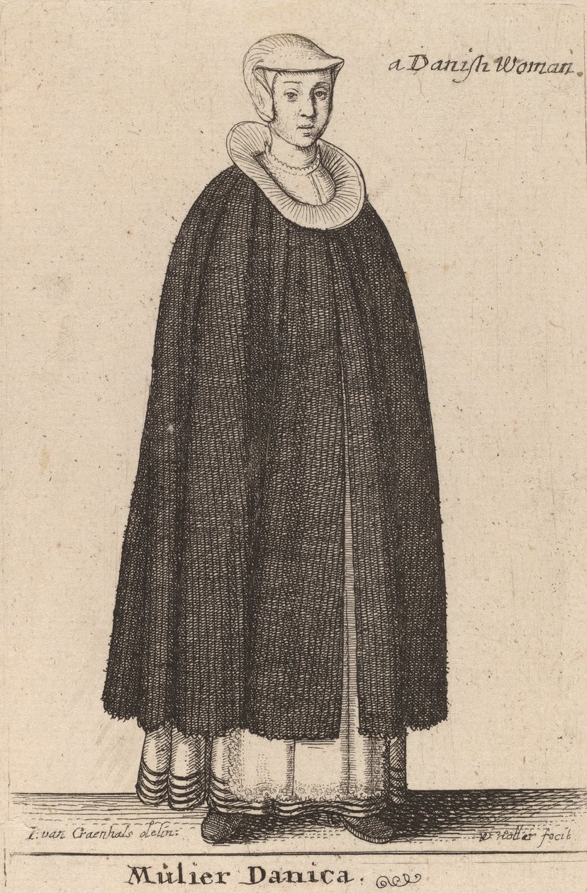 Tanskalainen nainen. tekijältä Wenceslaus Hollar