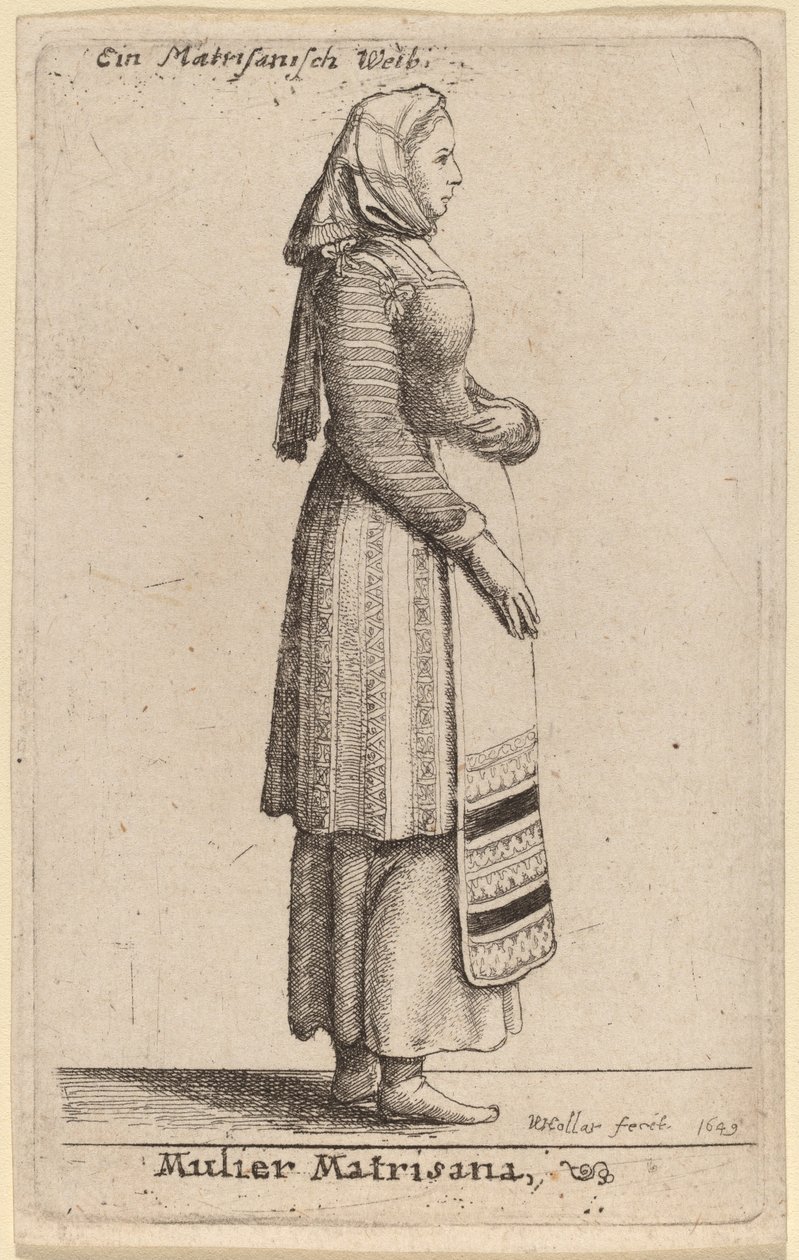 Matrisana nainen tekijältä Wenceslaus Hollar