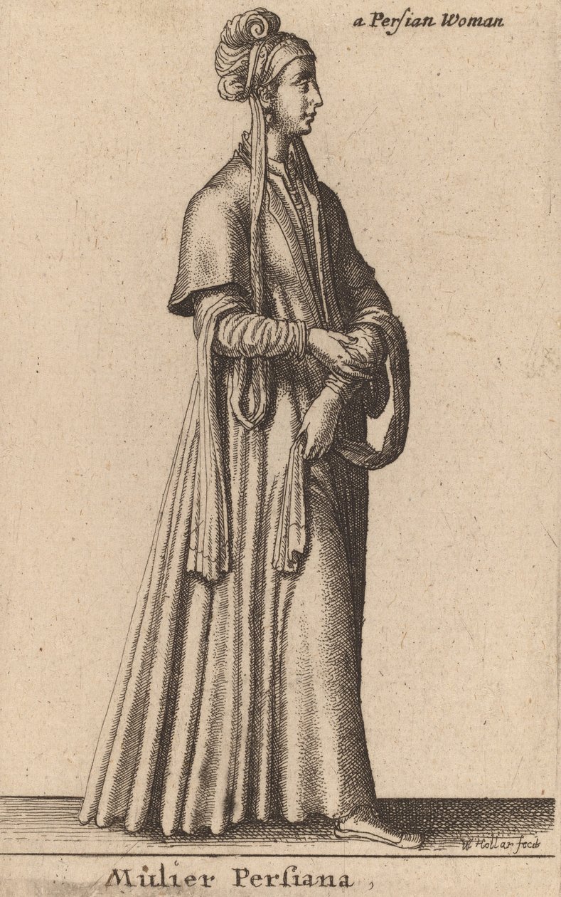 Persialainen nainen. tekijältä Wenceslaus Hollar
