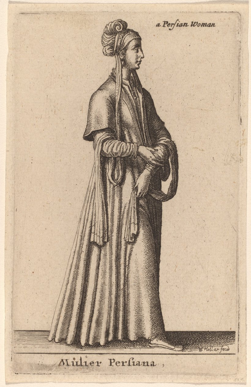 Persialainen nainen tekijältä Wenceslaus Hollar