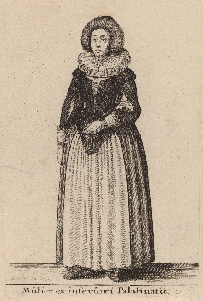 Nainen inferiorista Palainatusta, 1643. tekijältä Wenceslaus Hollar