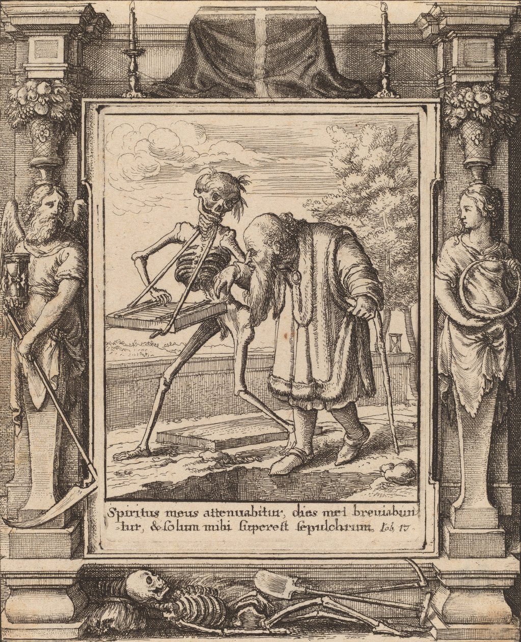 Vanha mies, 1651. tekijältä Wenceslaus Hollar