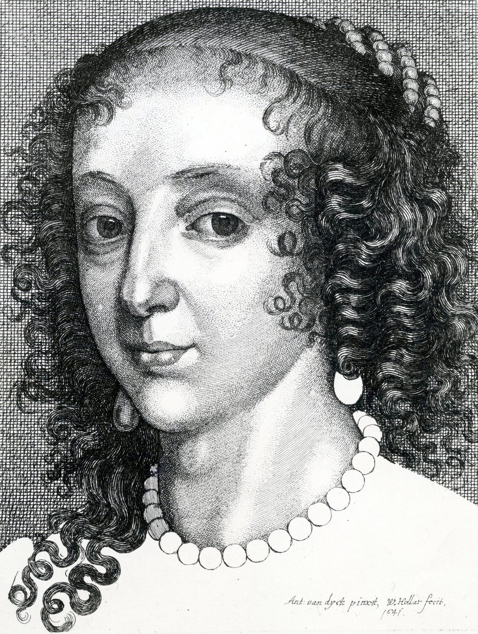 Kuningatar Henrietta Maria, 1641 tekijältä Wenceslaus Hollar