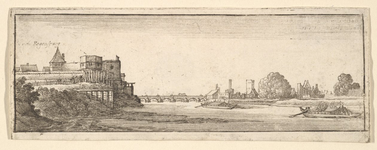 Regensburg, 1652-77. tekijältä Wenceslaus Hollar