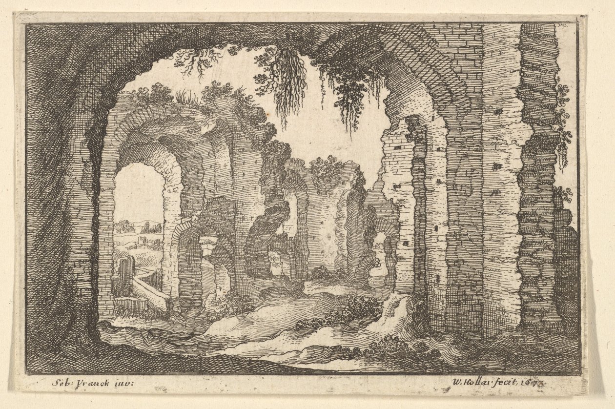 Rooman rauniot, 1673. tekijältä Wenceslaus Hollar