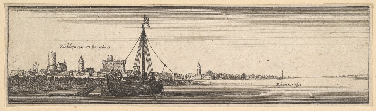 Rüdesheim, 1642-44. tekijältä Wenceslaus Hollar