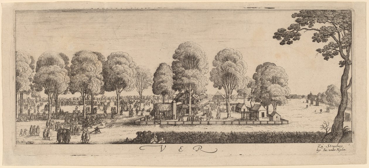 Kevät: ampumarata, n. 16281629. tekijältä Wenceslaus Hollar