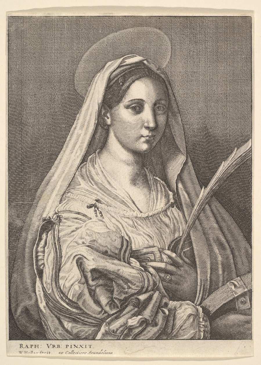 Pyhä Katariina Aleksandrialainen, 1644-52. tekijältä Wenceslaus Hollar